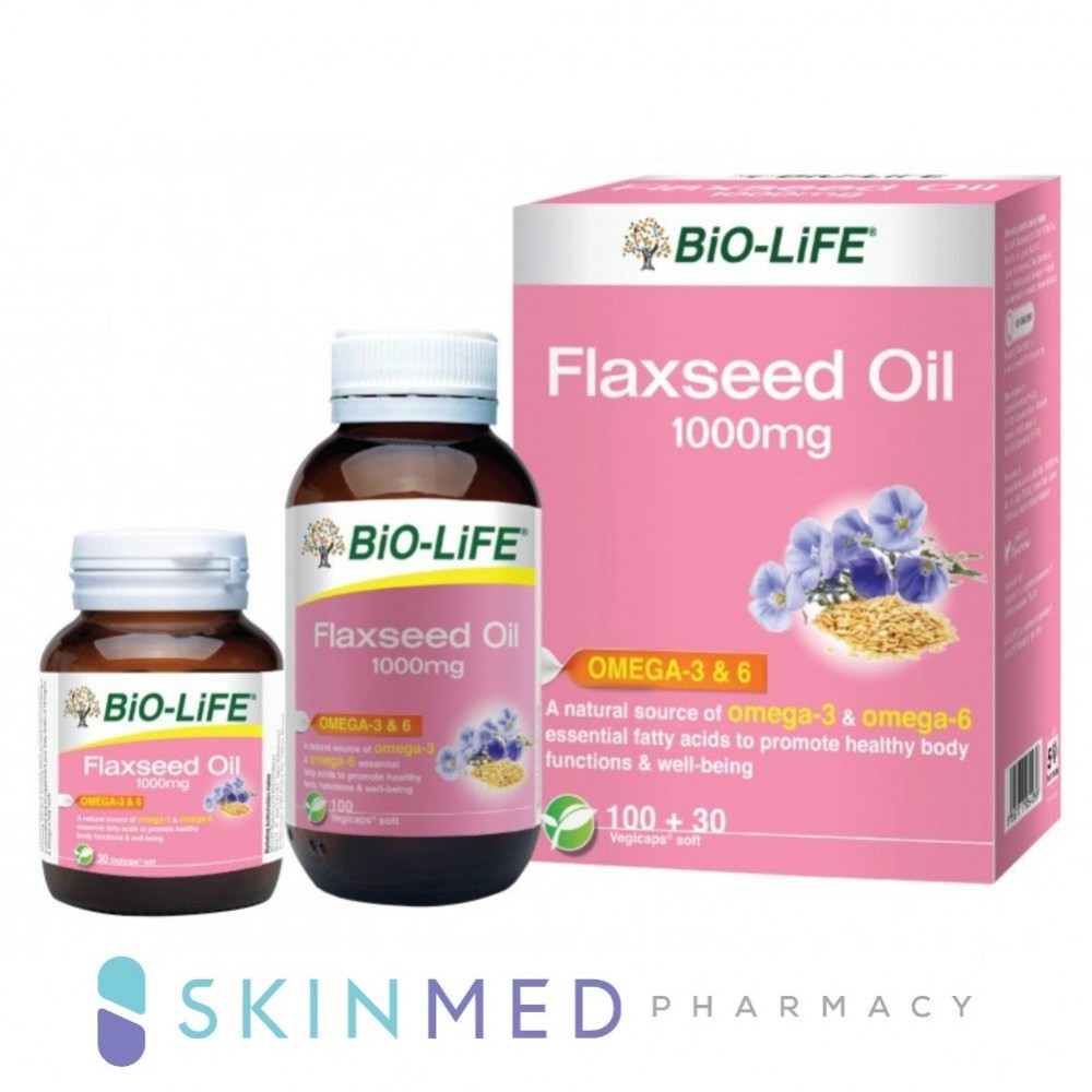 BIOLIFE FLAXSEED OIL 1000MG 100S+30S